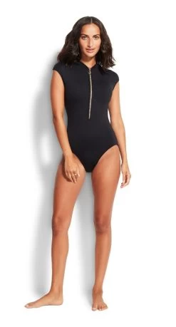 Seafolly Seafolly Zip Front Maillot -Swimwear Sale Store 10987 942 2