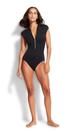 Seafolly Seafolly Zip Front Maillot -Swimwear Sale Store 10987 942 4