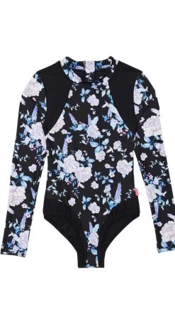 Seafolly Girls Luna Love Floral Long Sleeve Surf Tank