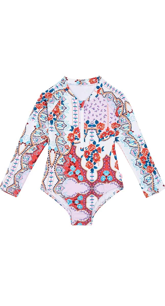 Seafolly Girls Sea Gypsy Long Sleeve Surf Tank 1 Seafolly Girls Sea Gypsy Long Sleeve Surf Tank