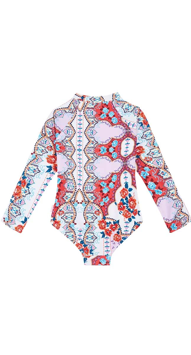Seafolly Girls Sea Gypsy Long Sleeve Surf Tank 2 Seafolly Girls Sea Gypsy Long Sleeve Surf Tank - Image 2