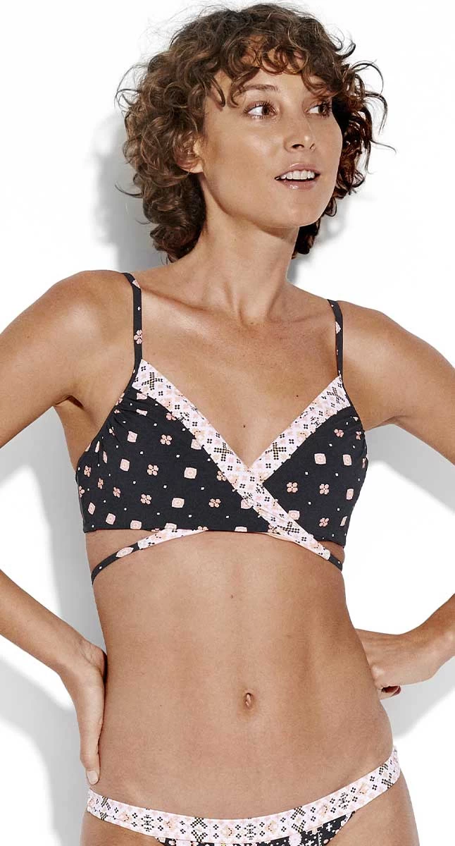 Seafolly Inka Gypsy Wrap Front Booster Bikini Top 1 Seafolly Inka Gypsy Wrap Front Booster Bikini Top
