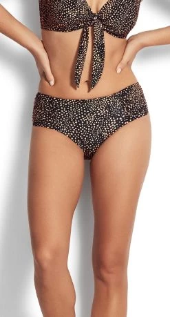 Seafolly Safari Spot Ruched Side Retro Bikini Pant