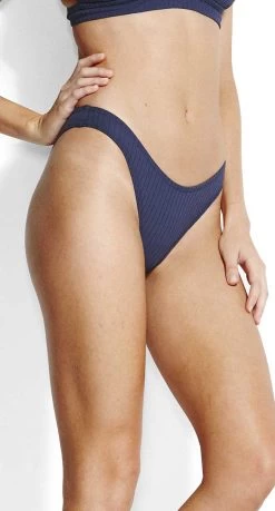 Seafolly Inka Rib High Cut Bikini Pant -Swimwear Sale Store 40305 165 indigo17917 1