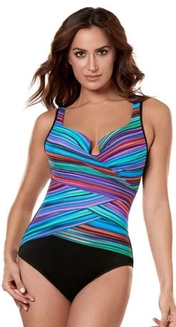Miraclesuit True Colors Layered Escape Body Shaping Swimsuit 6 Miraclesuit True Colors Layered Escape Body Shaping Swimsuit -Swimwear Sale Store 6518066 front