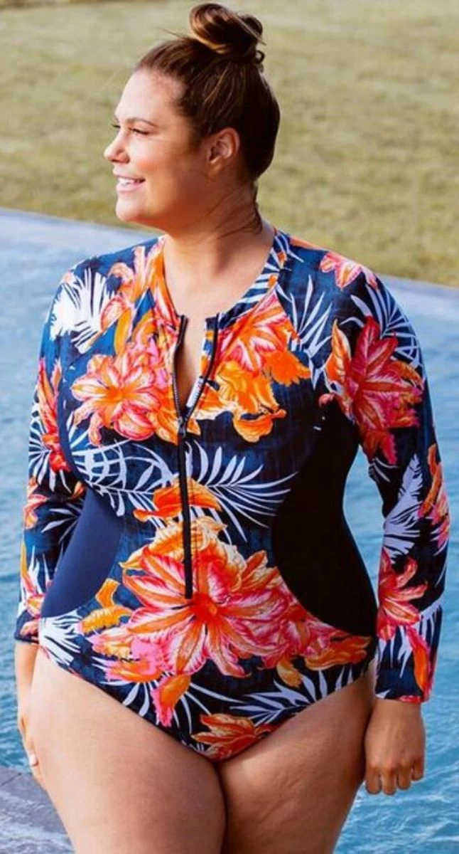 Genevieve Chlorine Resist Long Sleeve Scuba Suit - Mastectomy Suitable 3 Genevieve Chlorine Resist Long Sleeve Scuba Suit - Mastectomy Suitable - Image 3