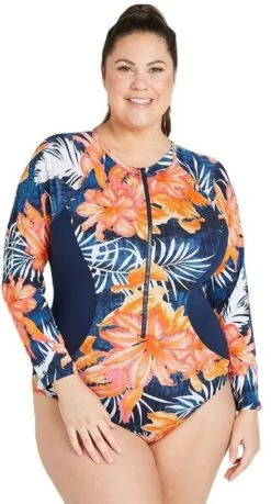 Genevieve Chlorine Resist Long Sleeve Scuba Suit - Mastectomy Suitable