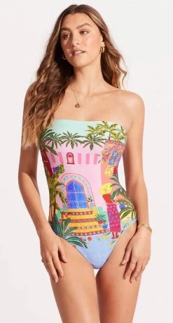 Seafolly On Vacation Bandeau One Piece