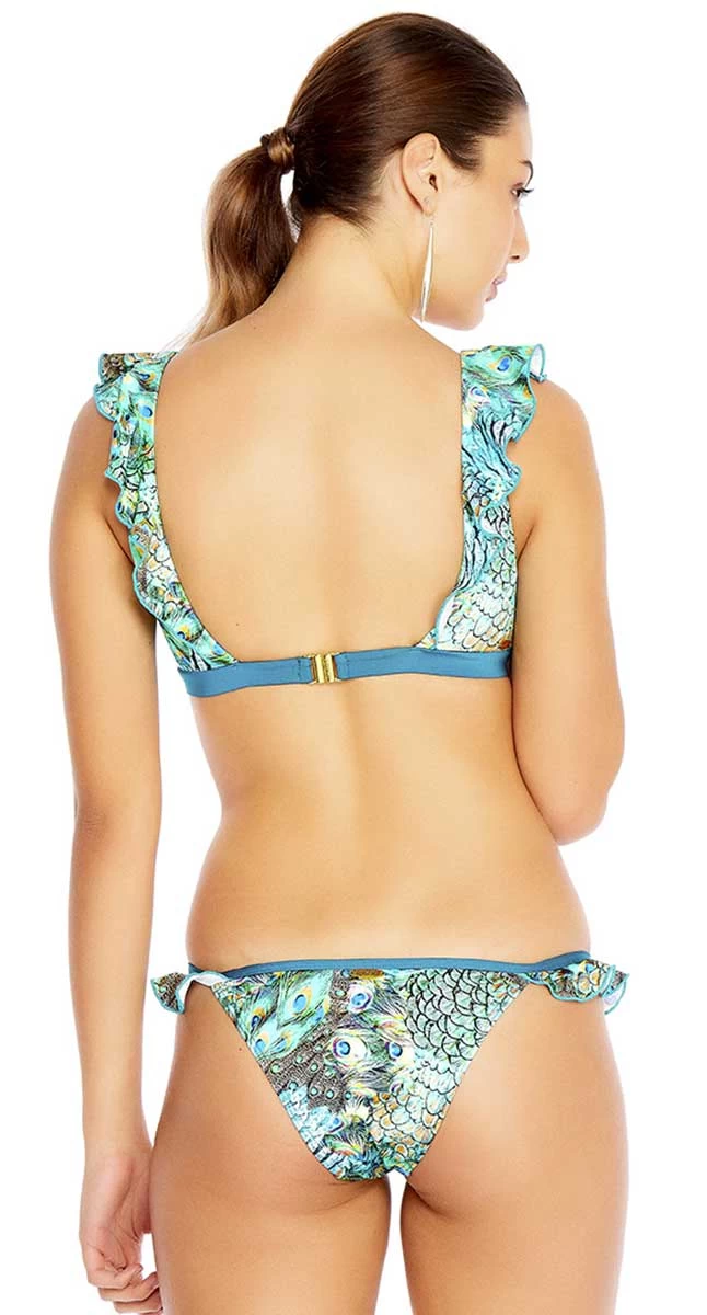 Aqua Blu Divinity Flutter Crop Top 3 Aqua Blu Divinity Flutter Crop Top - Image 3