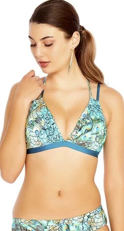 Aqua Blu Divinity D Cup Cross Back Bra Bikini Top
