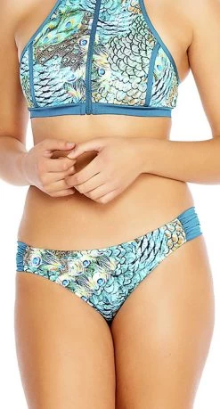 Aqua Blu Divinity Gathered Side Brief