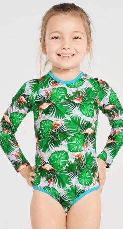 Aqua Blu Kids Paradiso Long Sleeve One Piece