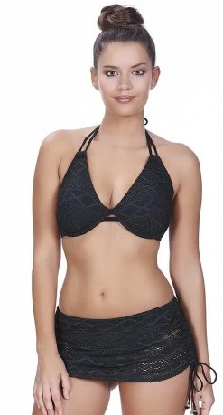 Freya E-F Cup Fitting Sundance Underwire Bandless Halter Bikini Top -Swimwear Sale Store as3971 as3977