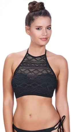 Freya E-G Cup Fitting Sundance Underwire Padded Hi-Neck Crop Top