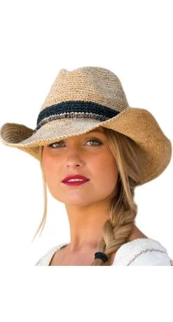 Before Dark Castaway Raffia Cowboy Black