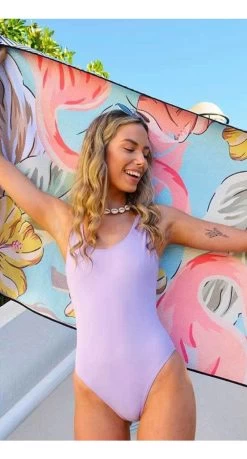 Sky Gazer Luxury Beach Towel In Pouch - Byron -Swimwear Sale Store byron3