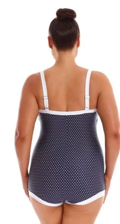 Capriosca Chlorine Resistant Boyleg One Piece With Bow -Swimwear Sale Store cd9900 back