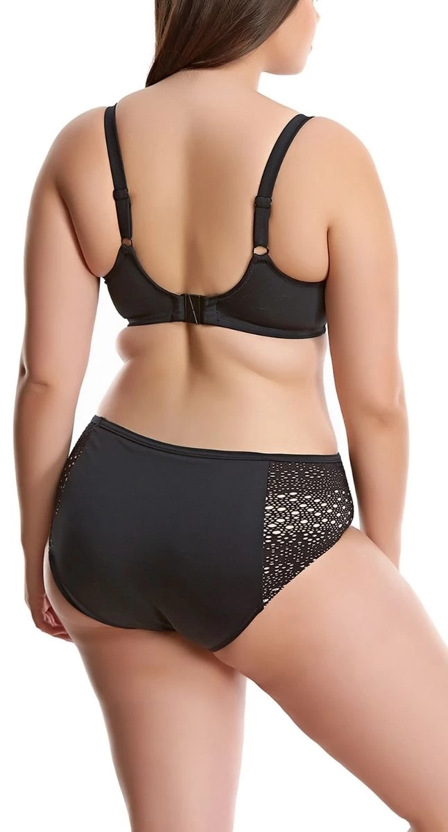 Elomi Indie Black G Cup Fitting Underwire Plunge Bikini Top 2 Elomi Indie Black G Cup Fitting Underwire Plunge Bikini Top - Image 2