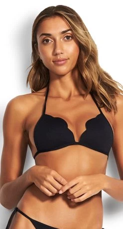 Seafolly Petal Edge Fixed Tri Bikini Top