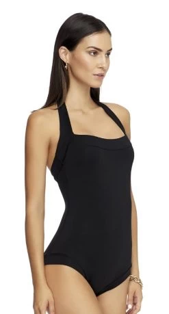 Jets Jetset Halter Boyleg One Piece Swimsuit -Swimwear Sale Store j10592 side