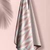 Sky Gazer Luxury Beach Towel In Pouch - Noosa Coral