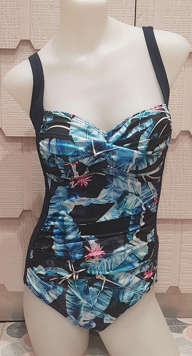 Poolproof Tropican D Cup Fitting Cross Front Chlorine Resistant One Piece Swimsuit 1 Poolproof Tropican D Cup Fitting Cross Front Chlorine Resistant One Piece Swimsuit