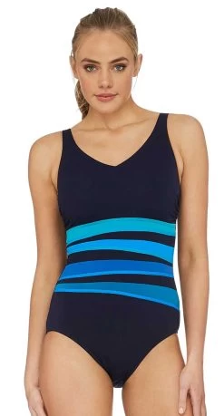 Poolproof Le Vogue Spliced One Piece Swimsuit - Chlorine Resist 6 Poolproof Le Vogue Spliced One Piece Swimsuit - Chlorine Resist -Swimwear Sale Store po60808 ny 1
