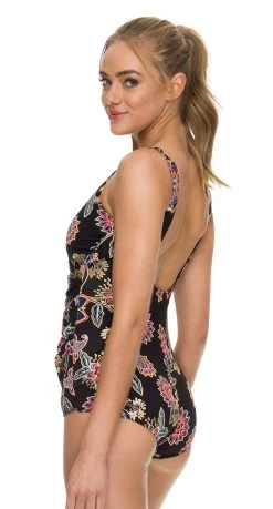 Poolproof Baroque Sheath One Piece Swimsuit - Chlorine Resist -Swimwear Sale Store po60824 back