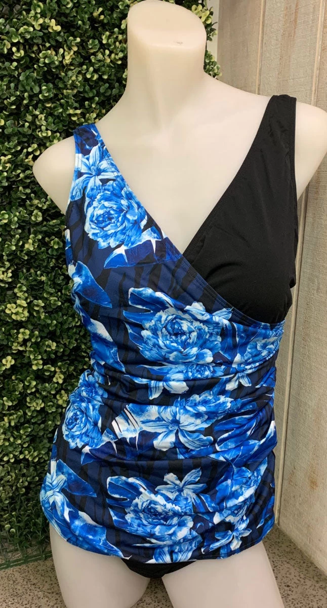 Poolproof Chlorine Resistant Palm Zebra Sheath One Piece Swimsuit - Black 2 Poolproof Chlorine Resistant Palm Zebra Sheath One Piece Swimsuit - Black - Image 2