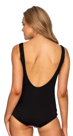 Poolproof Chlorine Resistant Hibiscus Pintuck One Piece Swimsuit - Suitable For Mastectomy 5 Poolproof Chlorine Resistant Hibiscus Pintuck One Piece Swimsuit - Suitable For Mastectomy -Swimwear Sale Store po60872mas studio back