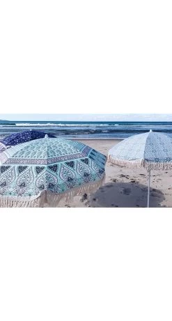 Salty Shadows Zingara Beach Umbrella - 50+ UPF 1.8m Wide -Swimwear Sale Store saltyshadows16