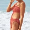 Seafolly Seaside Stripe One Shoulder Maillot