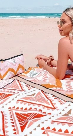 Sky Gazer Luxury Beach Towel In Pouch - Lennox -Swimwear Sale Store sky gazer lennox 3