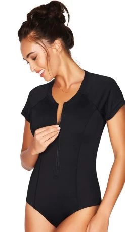 Short Sleeve Multifit One Piece -Swimwear Sale Store sl1128p side