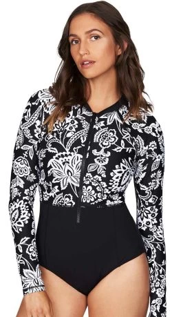 Swimwear Sale Store 12 Sea Level Lotus Long Sleeved Multifit One Piece