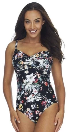 Sunseeker Kyoto E-F Cup Fitting Demi Bra One Piece Swimsuit