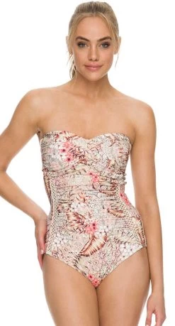 Sunseeker Javanese Twist Bandeau One Piece Swimsuit