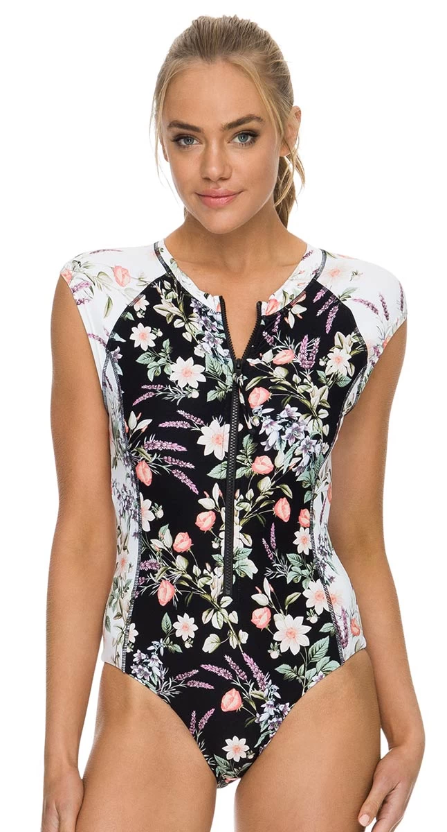 Sunseeker Florantine Seasport Cap Sleeve One Piece Swimsuit 1 Sunseeker Florantine Seasport Cap Sleeve One Piece Swimsuit